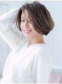 かきあげバングで大人シルエットな小顔ボブg小山20代30代40代