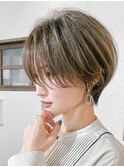20代30代40代50代耳かけショート前髪なしハンサムショートカット