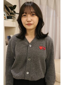 エレノア 梅田 大阪駅前第4ビル店(Eleanor) 【Eleanor梅田】韓国風暗髪ヘアミディアムスタイル