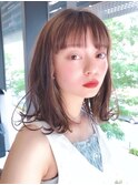 【Say.福岡】切りっぱなしボブ×ミディアムレイヤー×前髪あり