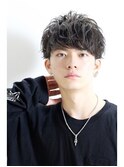 無造作細束ソフトツーブロック刈り上げマッシュ