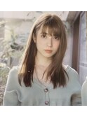 つや髪ミディアムロング/20代30代40代50代/ミルクティブラウン