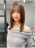 小顔 美髪 レイヤーカット イメチェン ワイドバング"