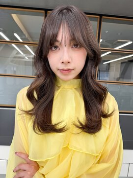 ソア 渋谷(soar) 韓国風レイヤー大人可愛いロングシースルーバング20代30代40代