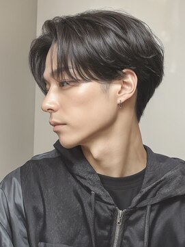 メンズサロン トレヘアー 京都烏丸店(tRe hair) シャドウパーマ　ブルーカラー　刈り上げショート