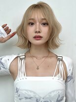 ロンドイディールバンダイ 新潟万代(Lond ideal)&nbsp;レイヤーボブ×ミルクティーベージュ