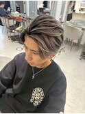 ホワイトメッシュ/ツイスト/ツイスパ/パーマ/メンズ/眉毛