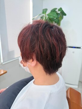 シーバイトリコ 市川(SEA by tricot) 白髪ぼかしハイライト/ボルドーレッド