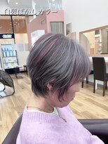 キセイ イオンモール新利府北館店(KISEI) シルバーグレイ×ピンクで魅せる個性派白髪ぼかし【30代~60代】