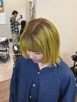 メルク(merc) レイヤー ボブ ショート インナーカラー 韓国