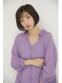 小顔ひし形 レイヤーカット 透明感カラー