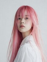 ヘアセラヴィ 雨ヶ谷(hair C'est La Vie)&nbsp;シアーピンク×ストレートロング