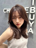 全席個室美容室 Zina津田沼 髪質改善/縮毛矯正【ジーナ】&nbsp;髪質改善　くびレイヤーロンググレーベージュ【Zina津田沼】
