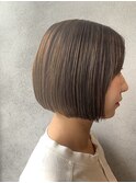 外ハネボブ/アッシュブラウン/ネオウルフ/デザインカラー