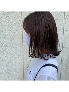 オリ(oli) 切りっぱなしロブ × オレンジブラウン