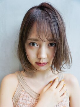 アルバム 銀座(ALBUM GINZA) ピュアボブ_セシルカットココアブラウンフリンジウェーブ_37745