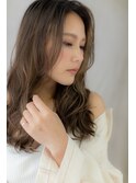 アンニュイ小顔かき上げ前髪ハイライトカラーZ川口10代20代30代