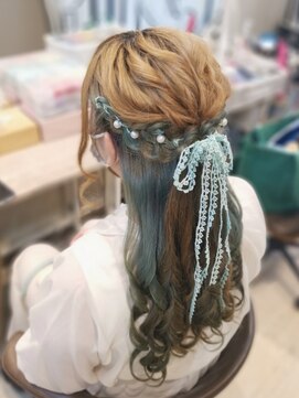 ミント(MINT) 編み込みハーフアップ