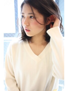 トゥーリ 二日市店(tuuli) 20代30代40代50代ひし形デジタルパーマエアリーミディ黒髪