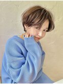 ウェットスタイル/大人女性の前髪なしハンサムショート/30代40代