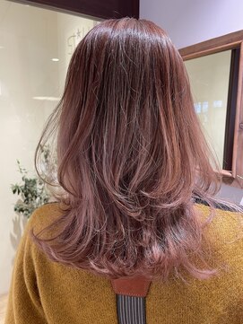 バッタ(Batta) リラクシーミディアムロング×ハイライトダブルカラー