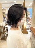 【morio】札幌ボブ　ぱつっと外ハネくびれボブ