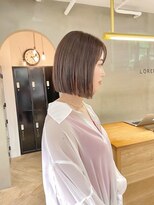 ローレン(LOREN)&nbsp;ミルクティーベージュぷつっとボブケアブリーチ 梅田