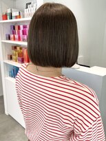 ウル 表参道(HOULe)&nbsp;ボブ　ベージュカラー　オリーブベージュ　髪質改善　酸熱　艶髪