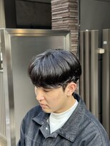 リバティシェアバーバー 銀座(LIBERTY SHARE BARBER) 韓国風ダウンパーマシースルーマッシュ