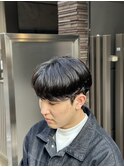 韓国風ダウンパーマシースルーマッシュ