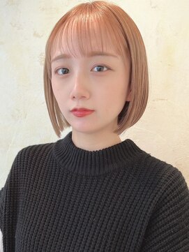 アエレ アヴェダ ゆめが丘ソラトス店(aere AVEDA) 柔らかピンクベージュ×縮毛矯正◎艶髪ボブ[ゆめが丘]