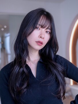 ドットハリス(.Hallis) レイヤーカット/ワンホンスタイル/Y2K/オリーブ/髪質改善