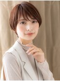 メンズライク斜めバング小顔丸みショートTc1上尾20代30代40代