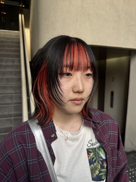 レックスヘアーインターナショナル(ReX HAIR INTERNATIONAL) 【中野倫大朗】レイヤーボブ×インナーオレンジ