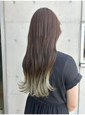 グラデーション艶カラーアッシュブロンド×ナチュラルブラウン