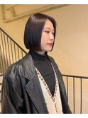 【村松美穂】フラットボブ×カシスカラー◯