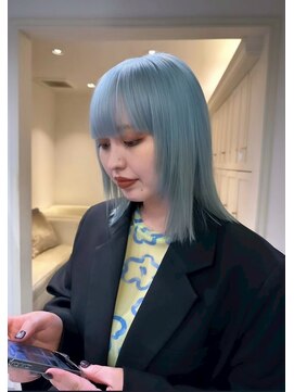 ベレーザ 渋谷神南(Beleza) 16511ブリーチダブルカラーブルールーツカラーヘンリーボブ