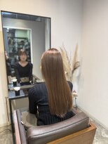 ワ ヘアー(wa-hair)&nbsp;ヘーゼルブラウン髪質改善レイヤーカット/ココアベージュ/小顔