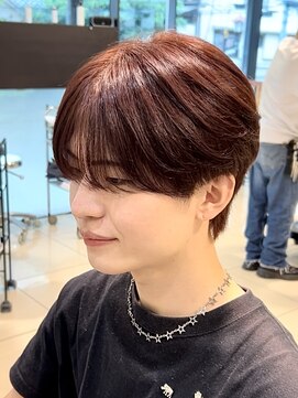 オーバルバイアピッシュ(OVARL by apish) メンズカット/メンズパーマ/ブリーチ/ボルドーカラー