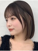 茗荷谷ショートカット白髪ぼかし白髪染めハイライト髪質改善ボブ