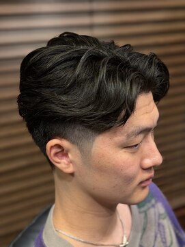 ヒロギンザ 上野店(HIRO GINZA) ナチュラルテーパー×センターパート