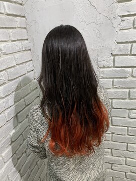 アジールヘア 池袋東口店(agir hair) カラートリートメント×オレンジグラデーション