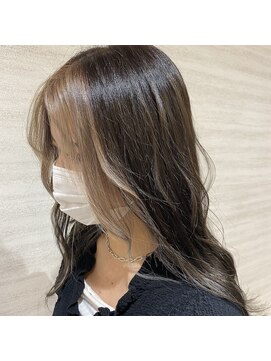 プラス ファースト ヘア(Plus 1st) フェイスフレーミング×グレージュカラー