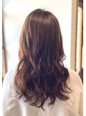 大人可愛い20代30代◎ロングデジタルパーマココアグレージュ