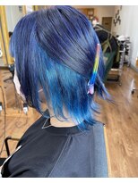 ルッカヘアガーデン バイ ラッシュゴールド(RUCCA HAIR GARDEN by LUSH GOLD)&nbsp;ネイビー×シアン