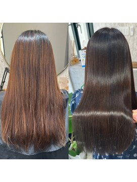 ヒアー 神戸三宮元町(here) 髪質改善/艶ボルドー/ベビーバング/プレミアムカラー