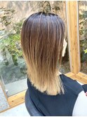 白髪ぼかしと外ハネ