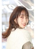 【Aere池袋】シースルーバング外ハネ×サファリベージュ小林