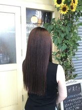 プレインズ美容室 サラ艶ストレートブラウン
