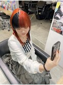 ブラック オレンジ 推しカラー  カチューシャカラー ツートン